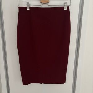 Express Burgundy Pencil Skirt